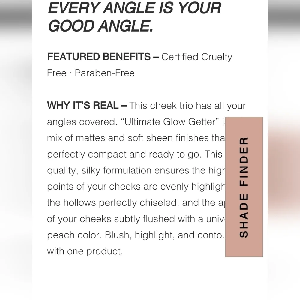NIB RealHer Ultimate Glow Getter Cheek Trio